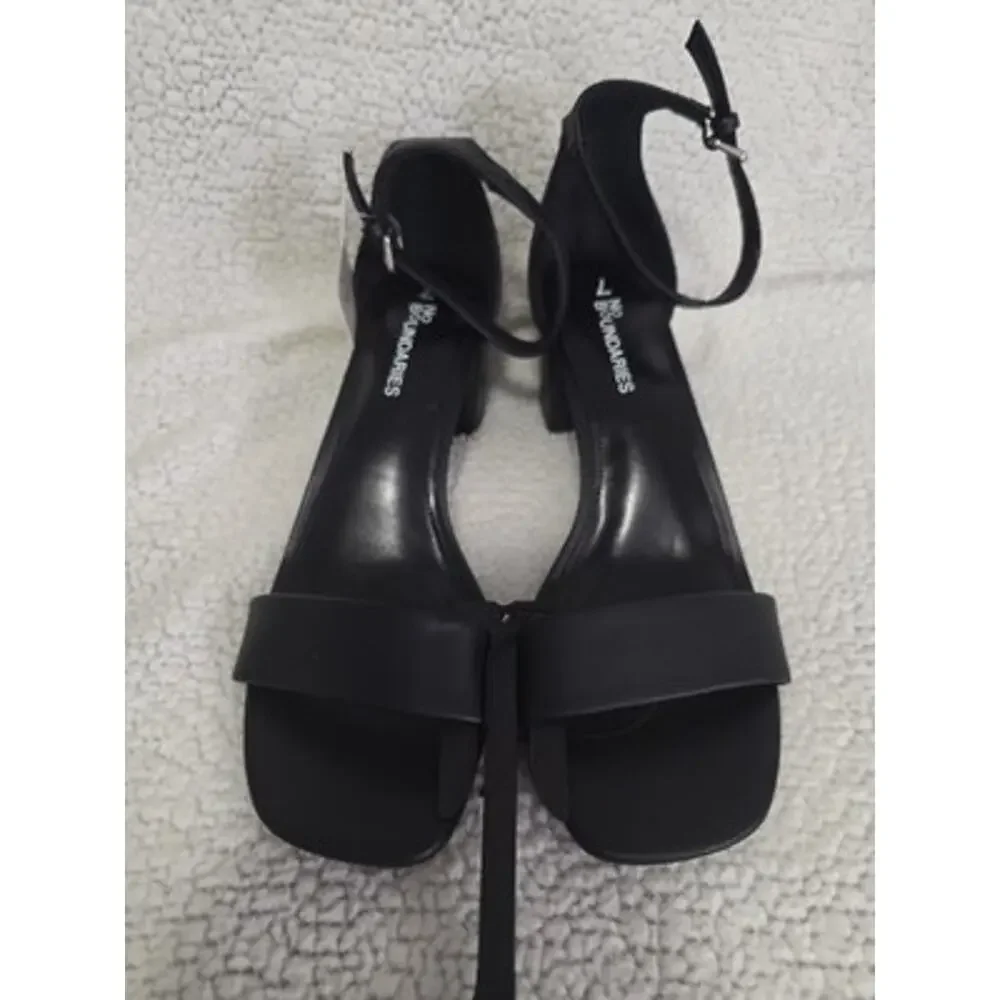 No Boundaries Women's Heeled Dress Sandals Memory Foam Black Size 7 NWT